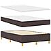Letto con Rete con Materasso Marrone Scuro 120x200 cm Tessuto - Foto miniatura 7