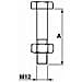 Bullone Esagonale M12x100 Per Staffe Confezione Da 50 Pezzi - Foto miniatura 3