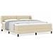 Letto box spring con materasso Crema 180 x 200 cm Tessuto - Foto miniatura 4