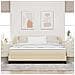 Letto box spring con materasso Crema 180 x 200 cm Tessuto - Foto miniatura 5