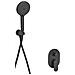 Set Doccia Da Incasso Con Soffione A Pioggia Tinguiririca Nero - Foto miniatura 3