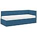 Cornice del letto ad angolo Blu 80 x 200 cm Velluto - Foto miniatura 1