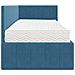 Cornice del letto ad angolo Blu 80 x 200 cm Velluto - Foto miniatura 8