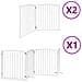 Cancello Cani Porta Pieghevole Bianco 12 Pannelli 640 cm Pioppo - Foto miniatura 1