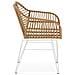 Set Di 2 Sedie Da Pranzo O Da Giardino Elda Ratan /bianco - Foto miniatura 3