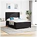 Letto a molle con materasso Nero 140 x 200 cm Velluto - Foto miniatura 2