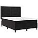 Letto a molle con materasso Nero 140 x 200 cm Velluto - Foto miniatura 4