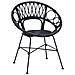 Sedia da pranzo 2 pcs Nero 49 x 51 x 81 cm Rattan e Ferro - Foto miniatura 4