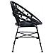 Sedia da pranzo 2 pcs Nero 49 x 51 x 81 cm Rattan e Ferro - Foto miniatura 6