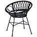 Sedia da pranzo 2 pcs Nero 49 x 51 x 81 cm Rattan e Ferro - Foto miniatura 7