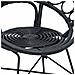 Sedia da pranzo 2 pcs Nero 49 x 51 x 81 cm Rattan e Ferro - Foto miniatura 9