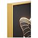 Stampa Con Led Su Tela Laccata Butterfly Farfalla Dorata Quadrata Con Cornice Oro - Foto miniatura 2
