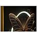 Stampa Con Led Su Tela Laccata Butterfly Farfalla Dorata Quadrata Con Cornice Oro - Foto miniatura 6