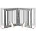 Cancello per cani con supporti 4 pcs Grigio Sonoma 80 x 80 cm - Foto miniatura 8