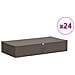Scatola di Stoccaggio 24 pcs Grigio 100 x 50 x 18 cm - Foto miniatura 1