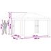 Gazebo 4 × 3 m Giallo Poliestere e Acciaio 190 gsm - Foto miniatura 7