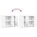 Credenza Bianco 98,5 x 33 x 80 cm Legno ingegnerizzato - Foto miniatura 9