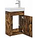 Mobile bagno con rubinetto Rovere Fumo 40,5 x 22,5 x 62 cm - Foto miniatura 4
