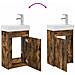 Mobile bagno con rubinetto Rovere Fumo 40,5 x 22,5 x 62 cm - Foto miniatura 9