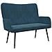 Sofa a Due Posti Blu 115 x 61 x 87 cm Velluto - Foto miniatura 1