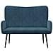 Sofa a Due Posti Blu 115 x 61 x 87 cm Velluto - Foto miniatura 4