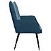 Sofa a Due Posti Blu 115 x 61 x 87 cm Velluto - Foto miniatura 5