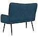 Sofa a Due Posti Blu 115 x 61 x 87 cm Velluto - Foto miniatura 6