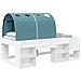 Letto con Tunnel 4 pcs Bianco e azzurro Legno ingegnerizzato - Foto miniatura 1