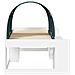 Letto con Tunnel 4 pcs Bianco e azzurro Legno ingegnerizzato - Foto miniatura 7