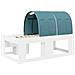 Letto con Tunnel 4 pcs Bianco e azzurro Legno ingegnerizzato - Foto miniatura 8