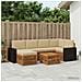 Set divano sezionale con cuscino 7 pcs Naturale e Beige - Foto miniatura 2