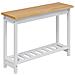 Tavolo consolle con lo scaffale EKAI Bianco 112 x 35 x 76 cm - Foto miniatura 1