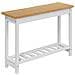 Tavolo consolle con lo scaffale EKAI Bianco 112 x 35 x 76 cm - Foto miniatura 6