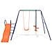 Set Altalene con Scivolo e 3 Sedili Arancione - Foto miniatura 2