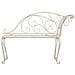 Sdraio da Giardino 128 cm in Metallo Anticato Bianco - Foto miniatura 2