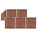 Pannelli Recinzione 5 Quadrati 1 Inclinato 965x186 Cm Marrone - Foto miniatura 1