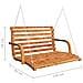 Panca a Dondolo in Legno Ricurvo Finitura Teak 126x63x92 cm - Foto miniatura 5