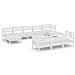 Set Divani Da Giardino 11 Pz Bianco In Legno Massello Di Pino - Foto miniatura 1