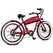 Outlaw - Rosso Metallico - 250w / 10ah - Vintage Chopper E-bike - Bicicletta Elettrica Cruiser Custom Fat Bike - Foto miniatura 4