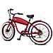 Outlaw - Rosso Metallico - 250w / 10ah - Vintage Chopper E-bike - Bicicletta Elettrica Cruiser Custom Fat Bike - Foto miniatura 5