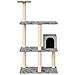 Albero Per Gatti Con Tiragraffi In Sisal Grigio Chiaro 119 Cm - Foto miniatura 2