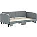 Divano Letto Con Letto Estraibile Grigio Chiaro 100x200 Tessuto - Foto miniatura 3