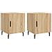 Comodini 2 Pz Rovere Sonoma 40x40x50 Cm In Legno Multistrato - Foto miniatura 2
