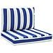 Cuscini Per Pallet 2 Pz Strisce Blu E Bianche Tessuto Oxford - Foto miniatura 2