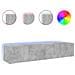 Mobili Tv A Parete Con Luci Led 2pz Grigio Cemento 80x35x31 Cm - Foto miniatura 2