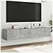 Mobili Tv A Parete Con Luci Led 2pz Grigio Cemento 80x35x31 Cm - Foto miniatura 1