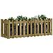 Fioriera Da Giardino Recinzione 150x50x50cm In Pino Impregnato - Foto miniatura 3