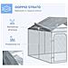 Recinto Per Cani E Animali Domestici Da Esterno Con Copertura Impermeabile, 230x230x175 Cm - Foto miniatura 5