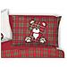 Copripiumino Sacco Piumone Pensieri Delicati 100% Cotone Orsetto Tartan Singolo Rosso - Foto miniatura 3