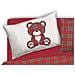 Copripiumino Sacco Piumone Pensieri Delicati 100% Cotone Orsetto Tartan Singolo Rosso - Foto miniatura 5